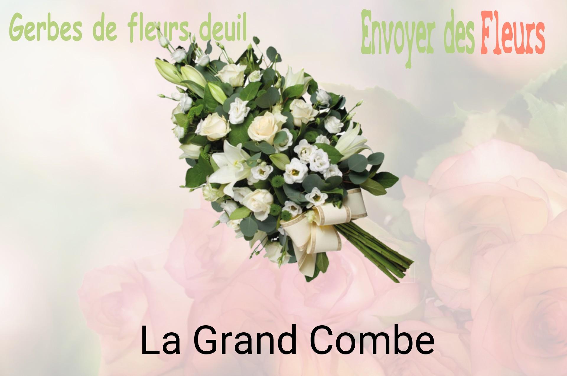 Gerbe de fleurs de deuil livrée à La Grand-Combe